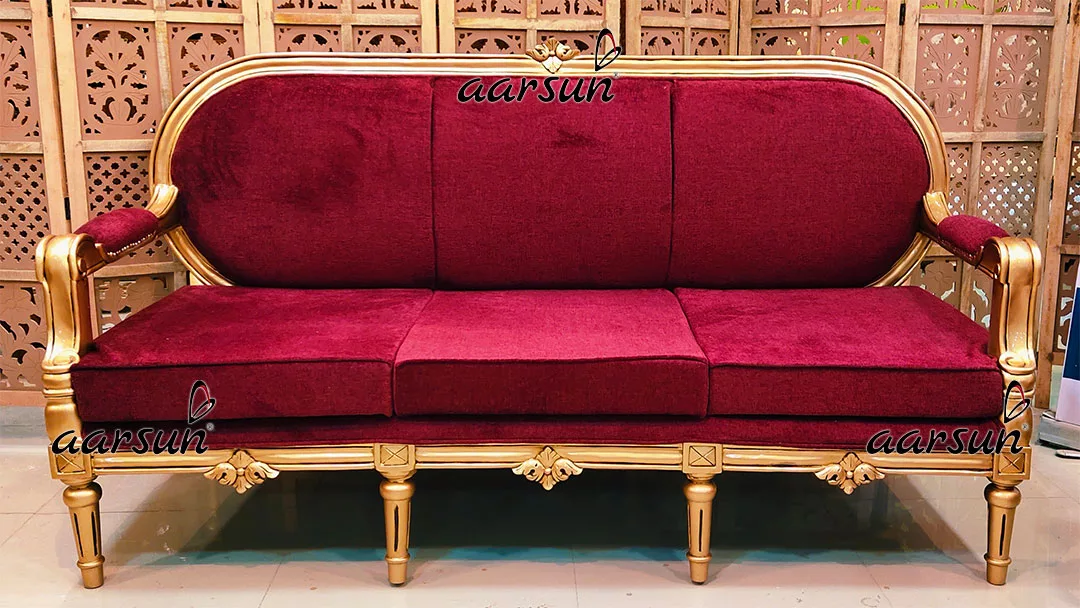 European Concept Royal Sofa Set 7 Seater Antique Gold Finish YT-479 view 6