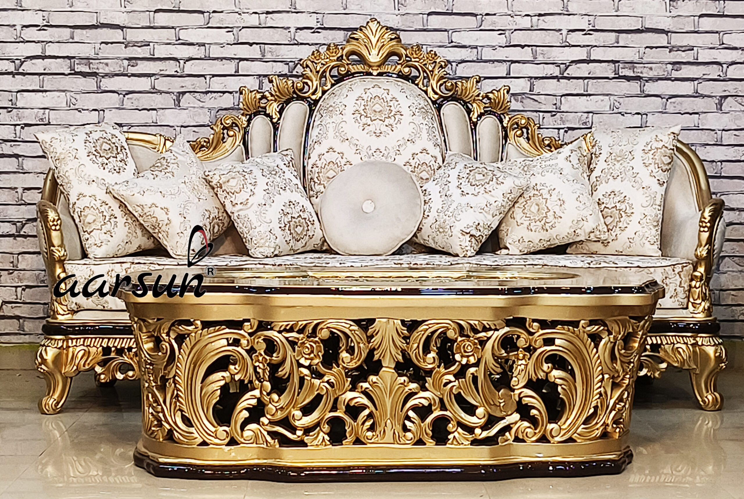 Exclusive Wooden Sofa Set, Living Room Set with Video view 3