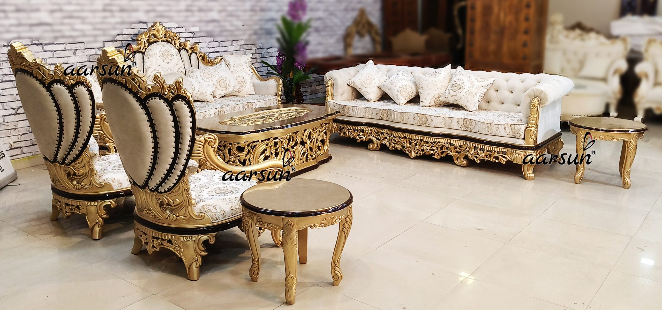 Exclusive Wooden Sofa Set, Living Room Set with Video view 4