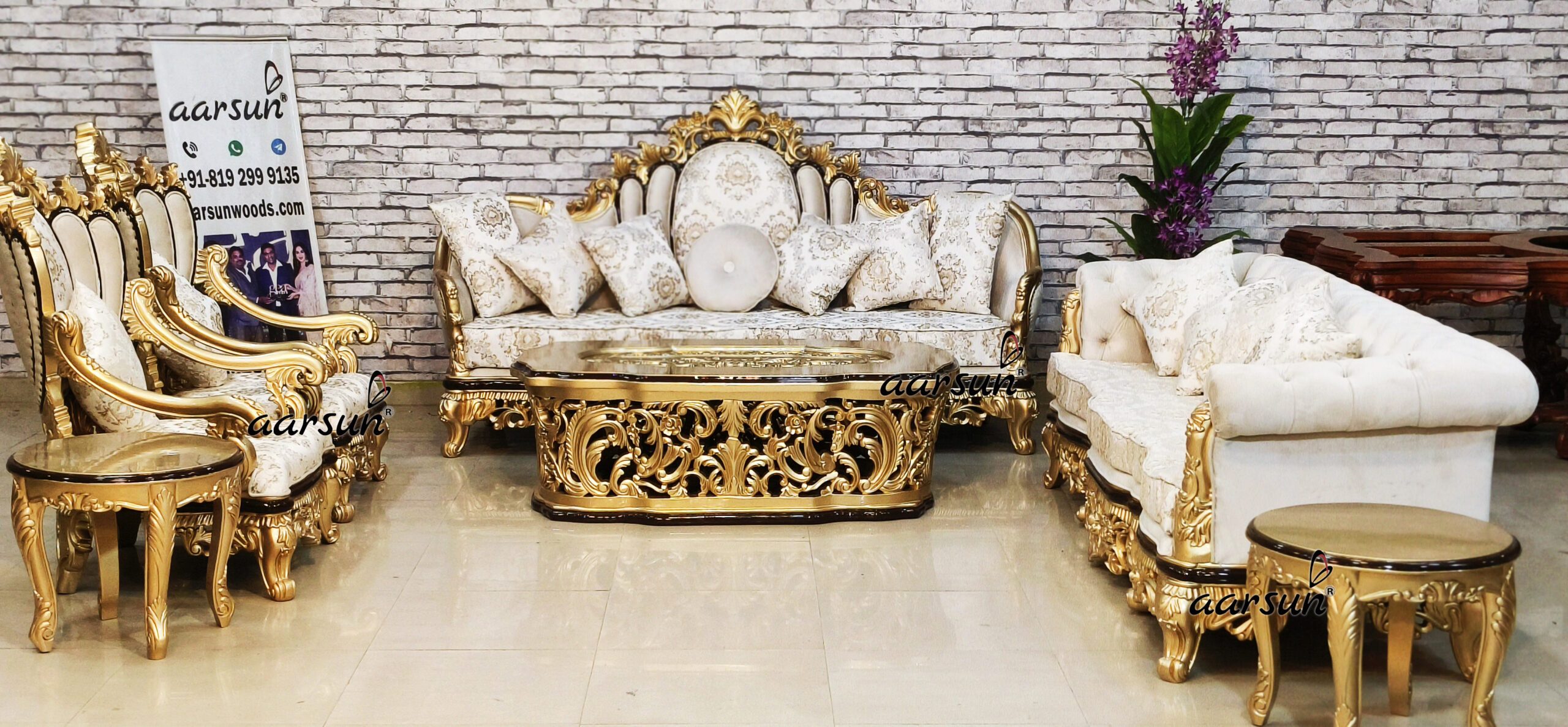 Exclusive Wooden Sofa Set, Living Room Set with Video view 7