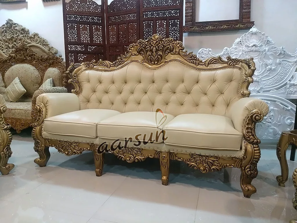 Fully Carved Wooden Royal Sofa Set YT-104 view 4