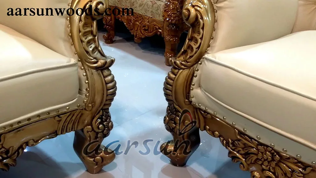Fully Carved Wooden Royal Sofa Set YT-104 view 5