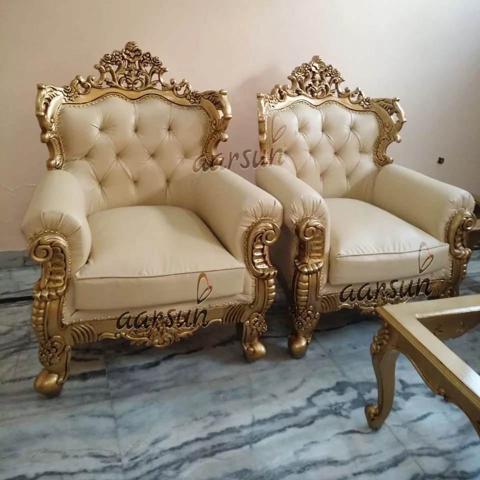 Fully Carved Wooden Royal Sofa Set YT-104 view 9