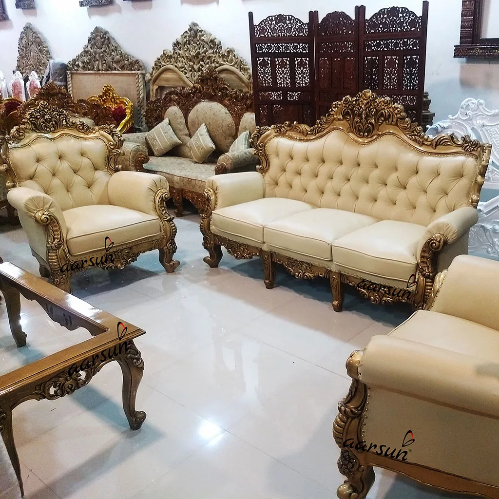 Fully Carved Wooden Royal Sofa Set YT-104 view 10