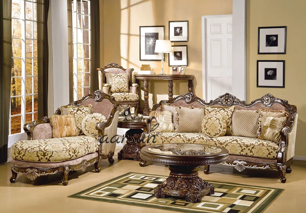 Fully Hand-Carved Wooden Sofa – SF-0069