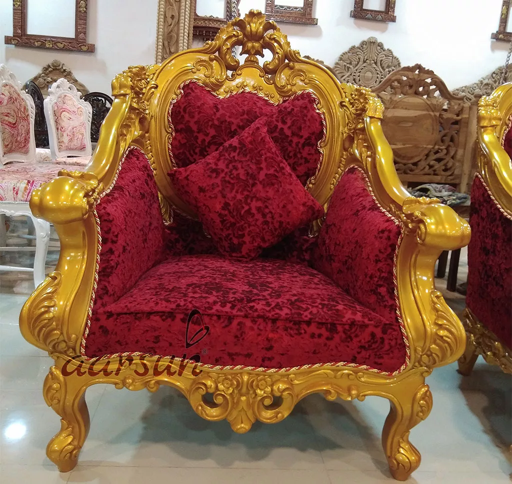 Gold Finish Royal look Sofa Set YT-108 view 3