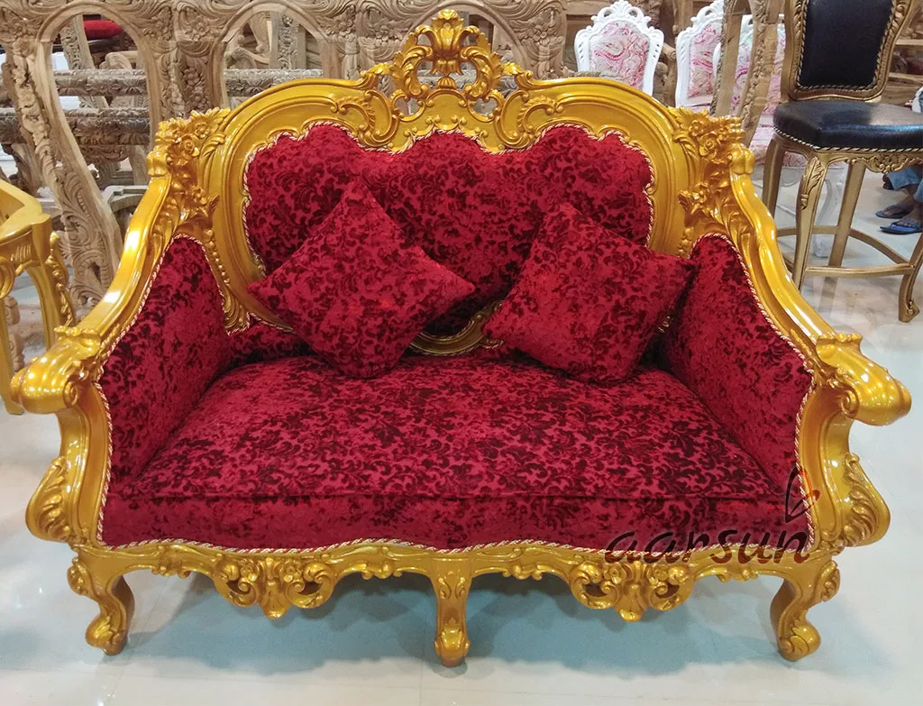Gold Finish Royal look Sofa Set YT-108 view 4