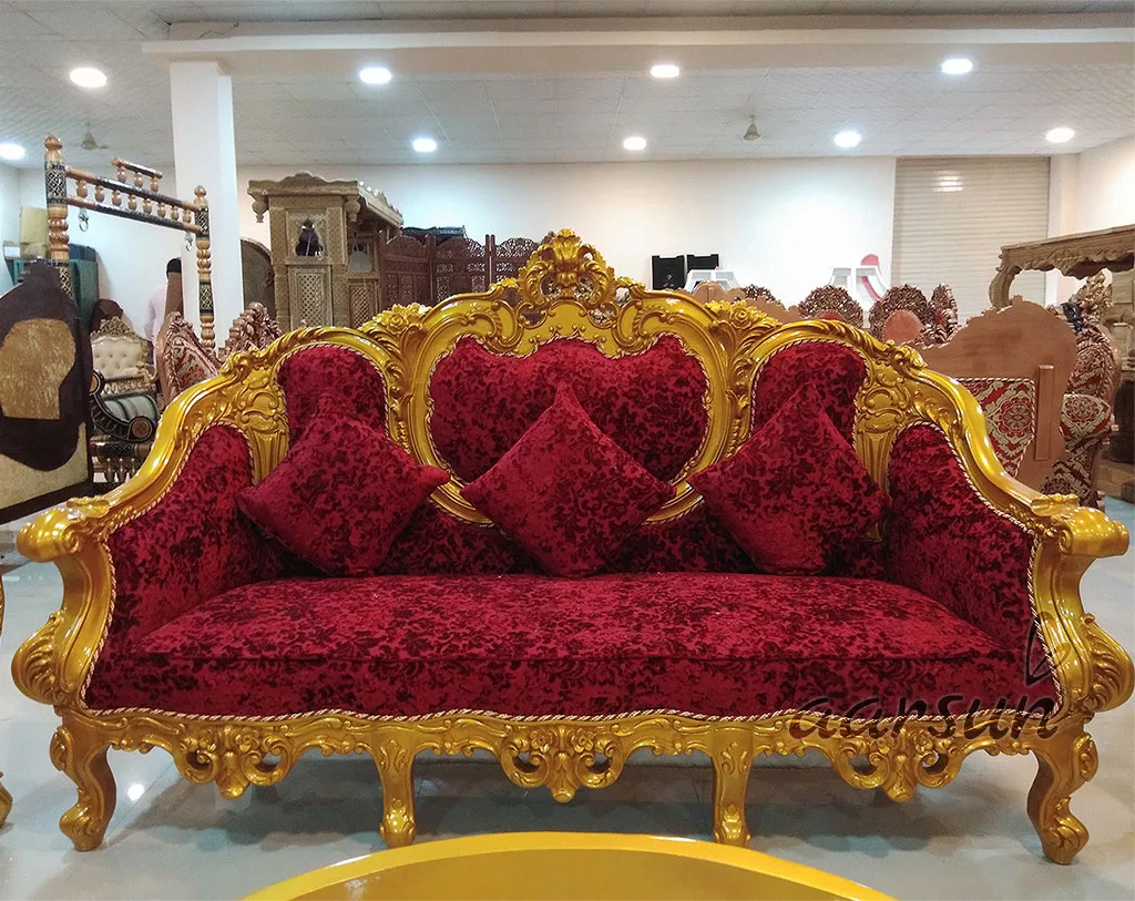 Gold Finish Royal look Sofa Set YT-108 view 5
