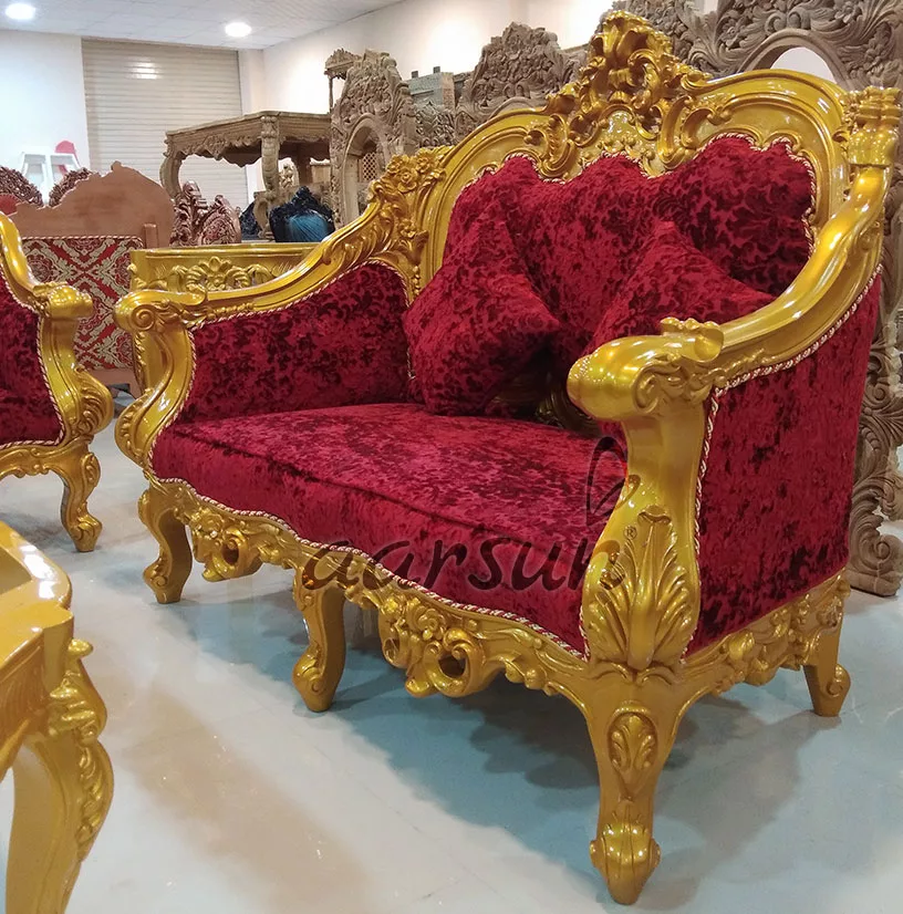 Gold Finish Royal look Sofa Set YT-108 view 8