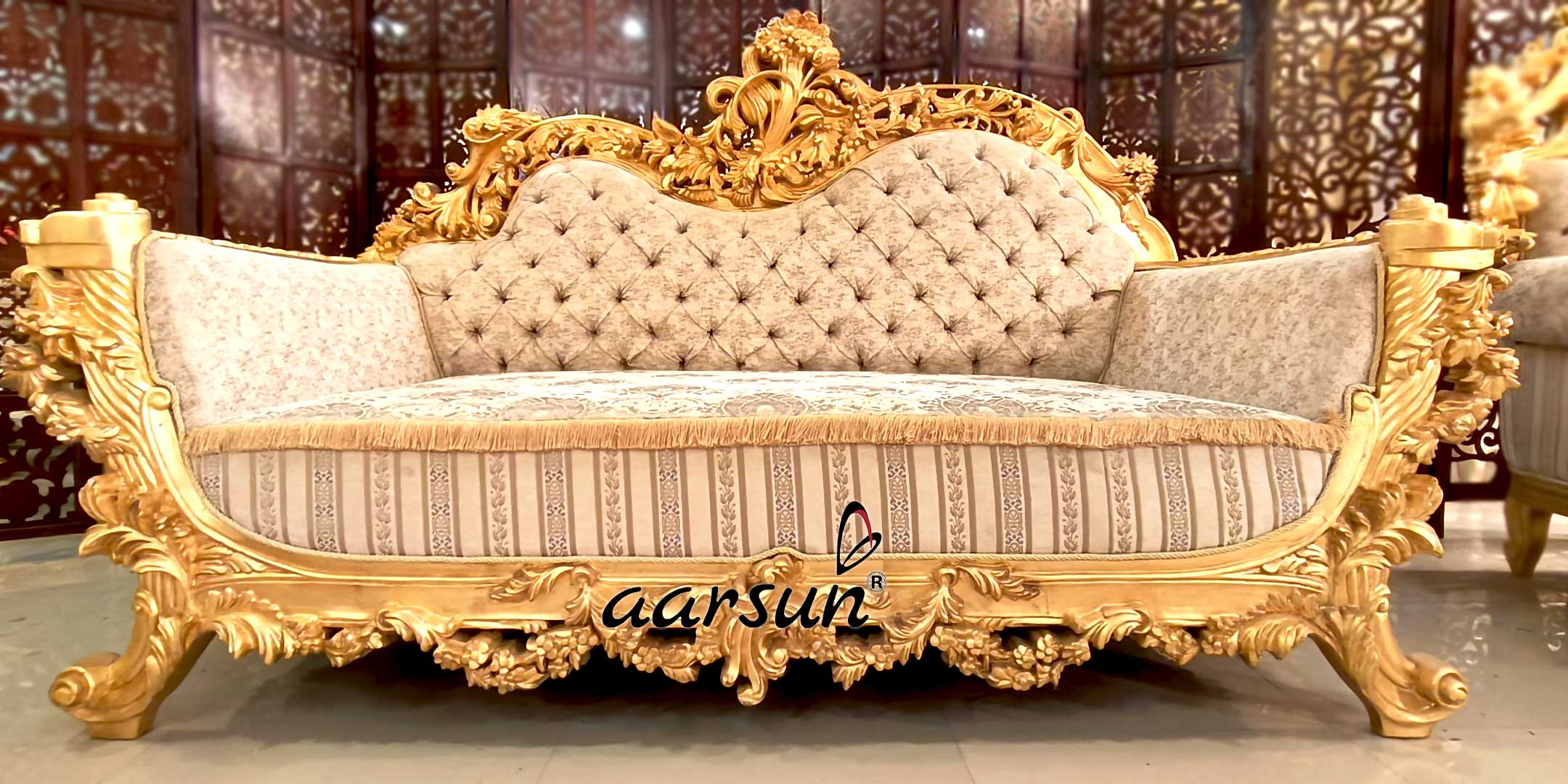 Gold Leafing Luxury Sofa Set YT-690 view 5