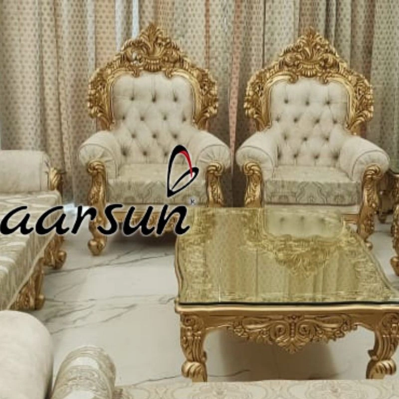 Grand Maharaja Style Wooden Sofa Set Design view 3