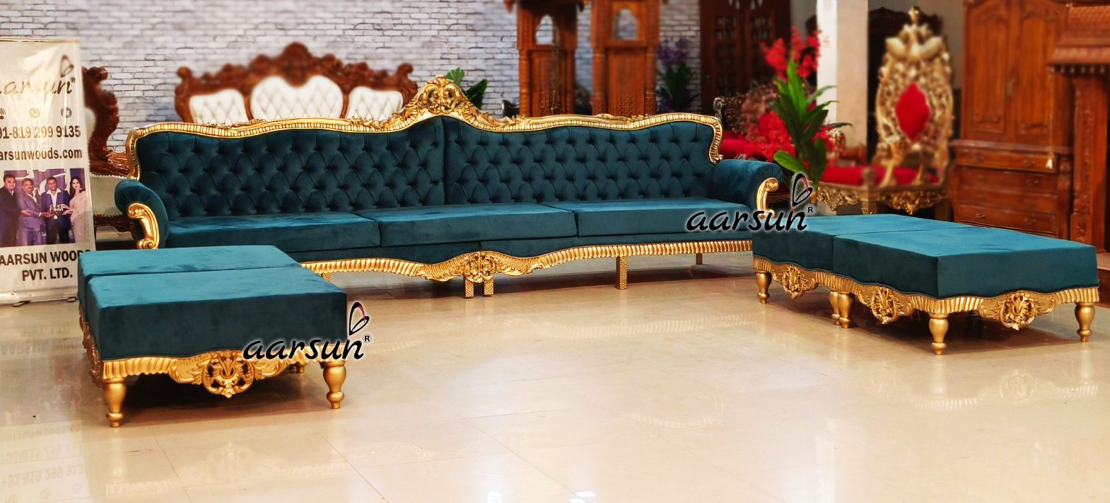 Grand Sofa Set Setup, Living Room Furniture view 8