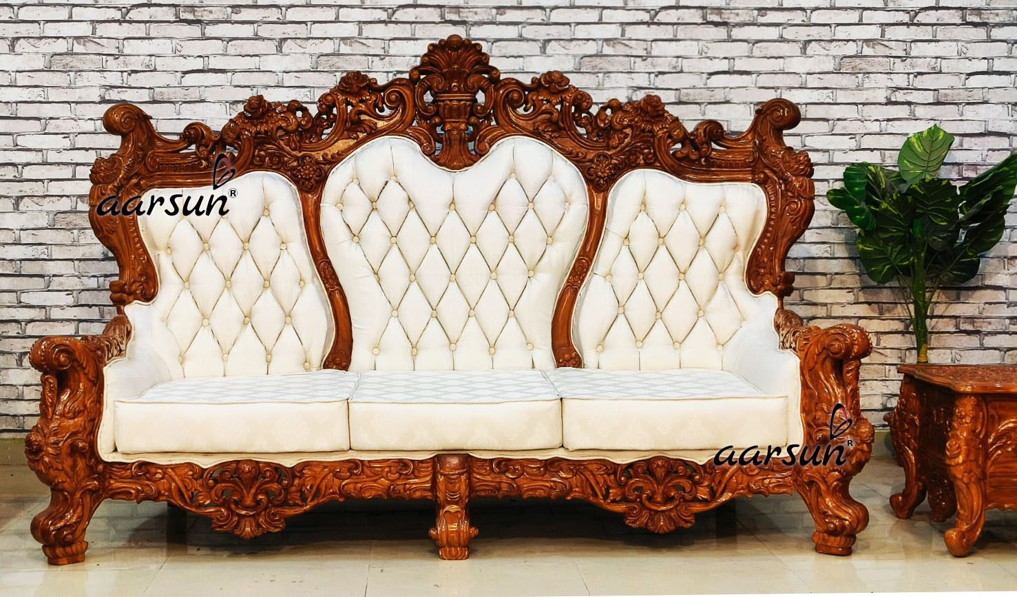Grandeur Sofa Set, Living Room Sofa Set, Wooden Furniture view 5