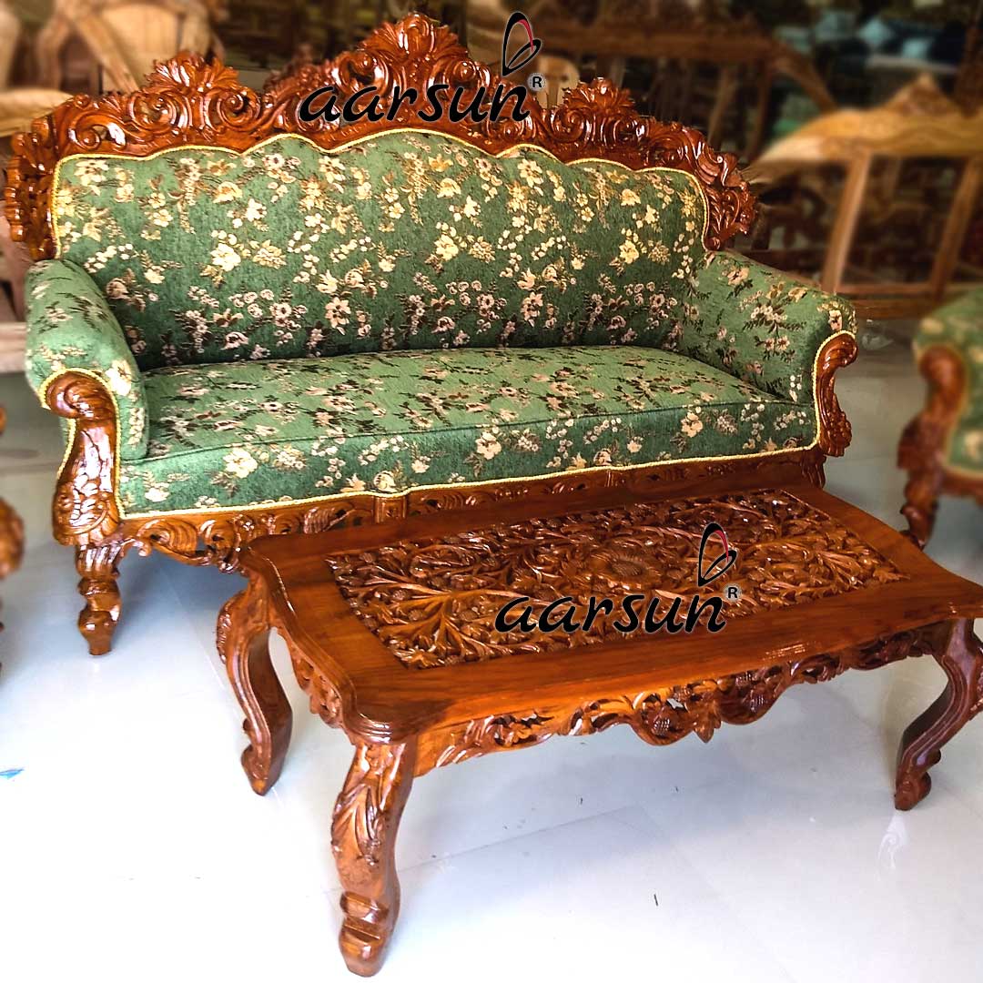 Hand-Carved 5 Seater Sofa Set YT-147 view 3