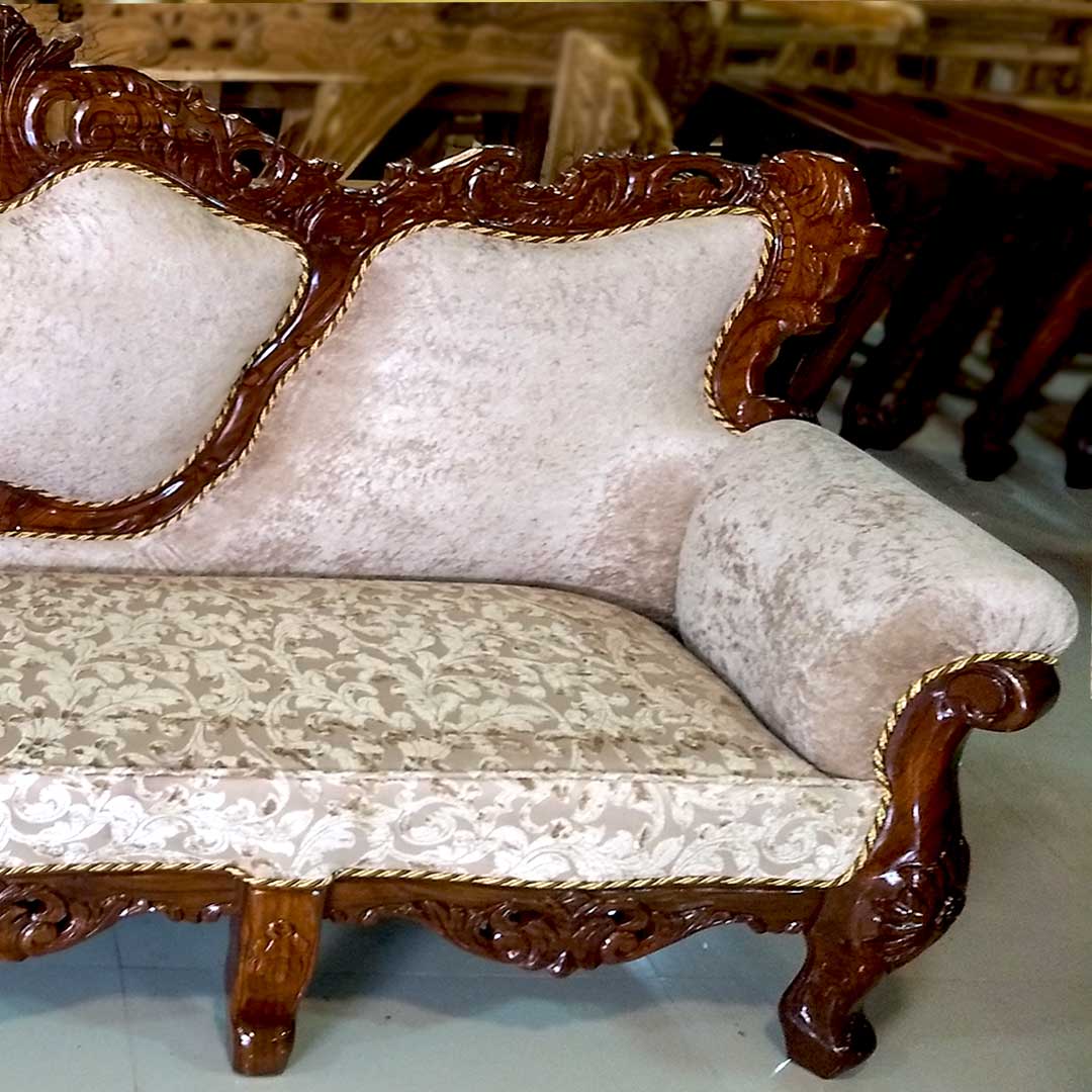 Hand Carved Sofa Set Sheesham Wood YT-140 view 4