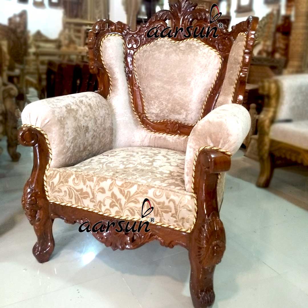Hand Carved Sofa Set Sheesham Wood YT-140 view 5