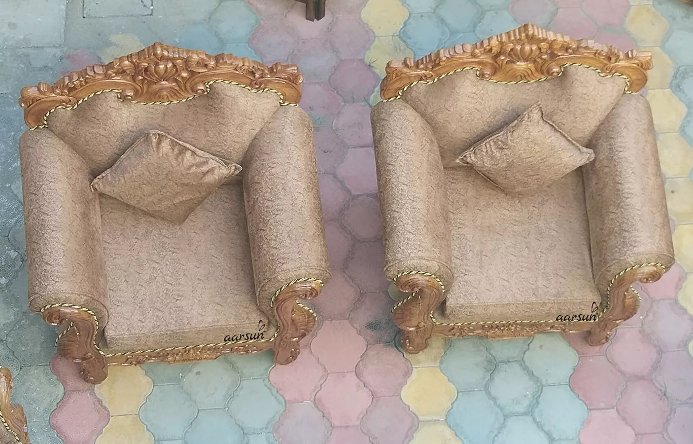 Hand Carved Wooden Sofa Set YT-82 view 3