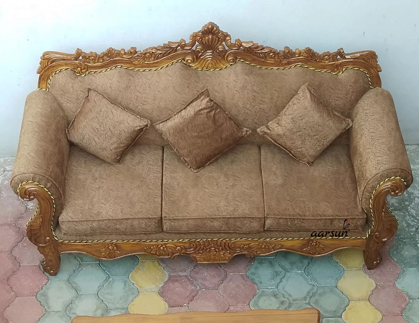 Hand Carved Wooden Sofa Set YT-82 view 5