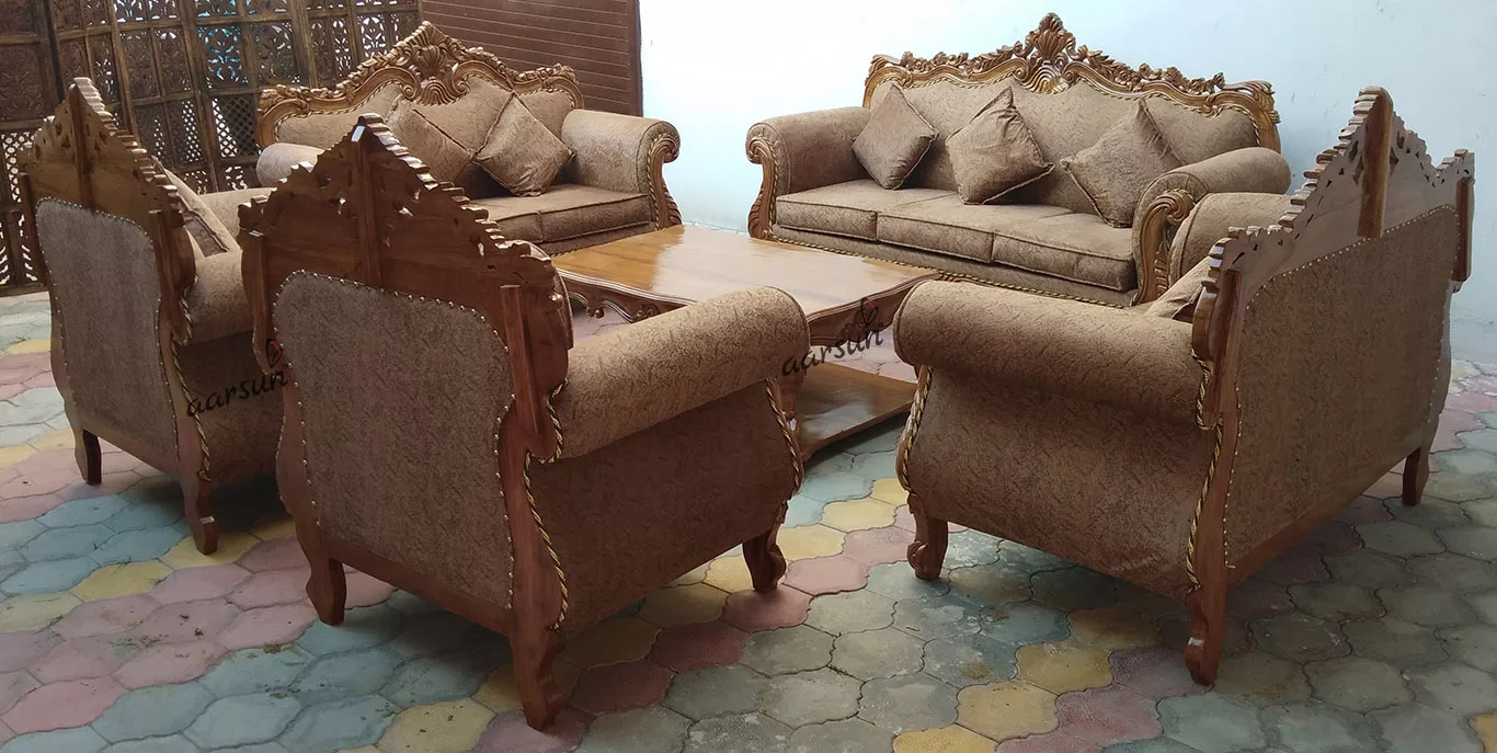 Hand Carved Wooden Sofa Set YT-82 view 6