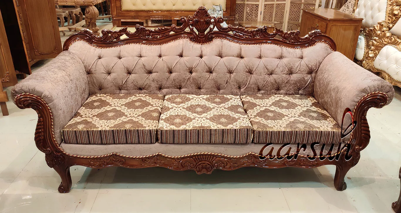 Hand-Carved Wooden Sofa for Home YT-183 view 3