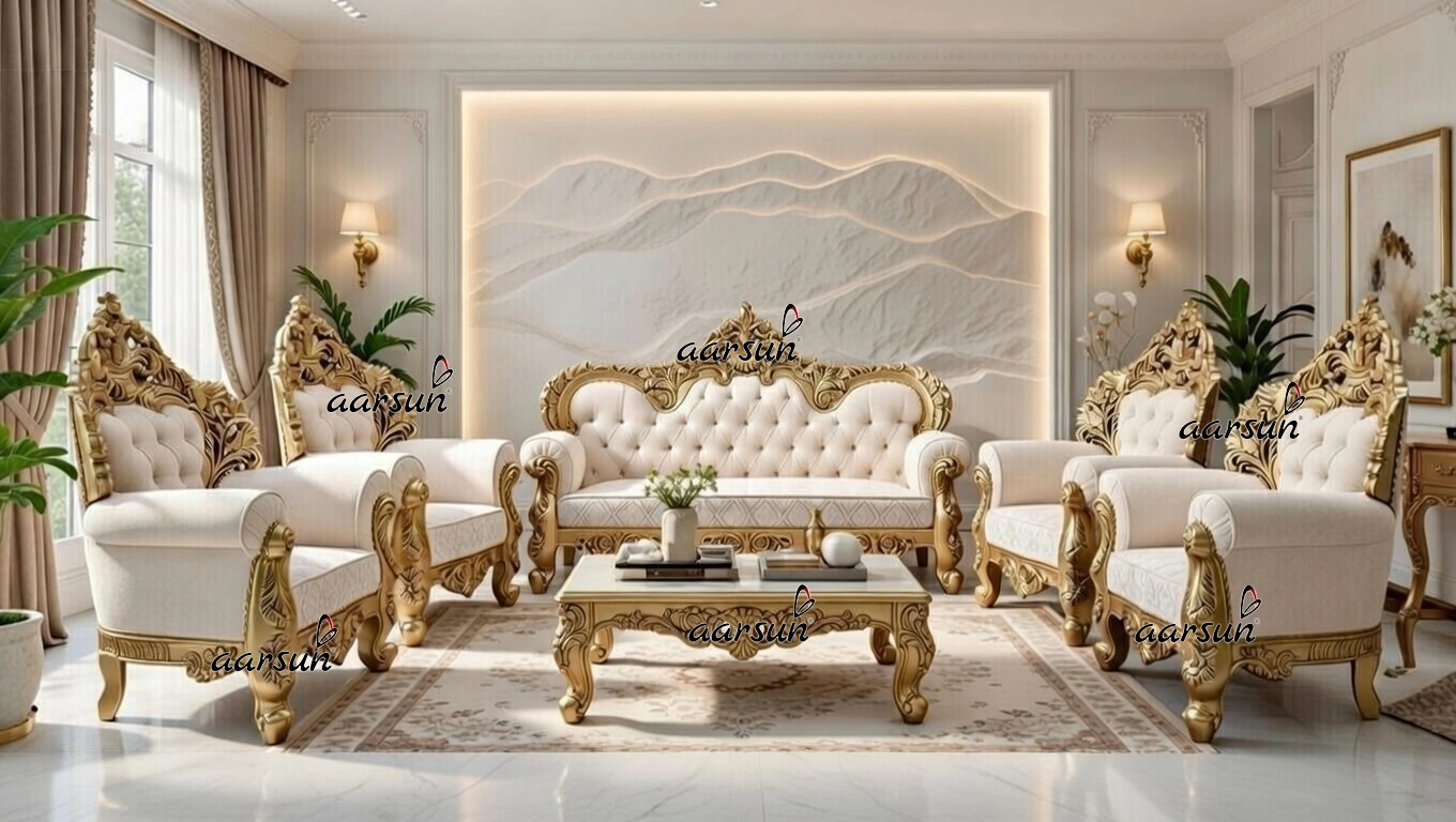 Handcarved Antique Gold Sofa Set YT-548