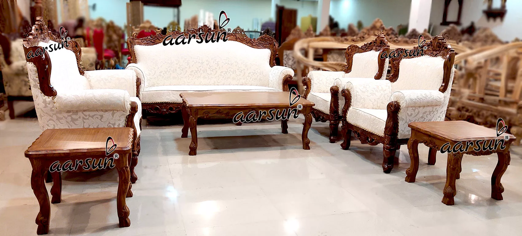 Handcrafted 7 Seater Sofa -Matte Finish YT-268 view 3