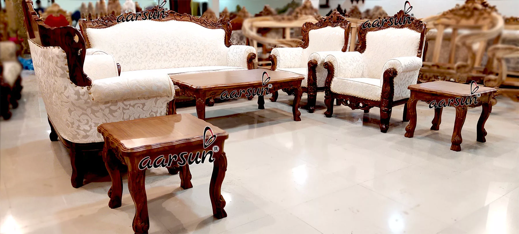 Handcrafted 7 Seater Sofa -Matte Finish YT-268 view 5