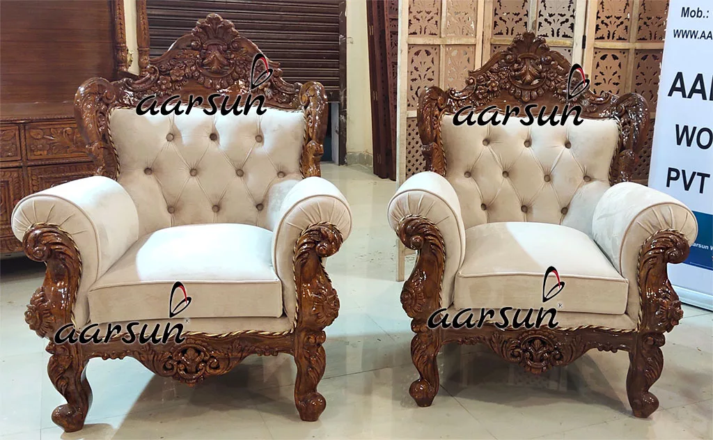 Handcrafted 7 Seater Tufted Back Sofa Set YT-357 view 5