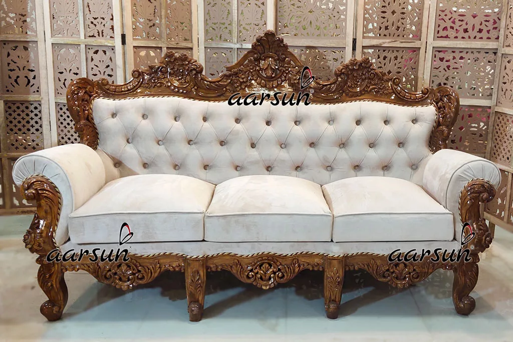Handcrafted 7 Seater Tufted Back Sofa Set YT-357 view 6