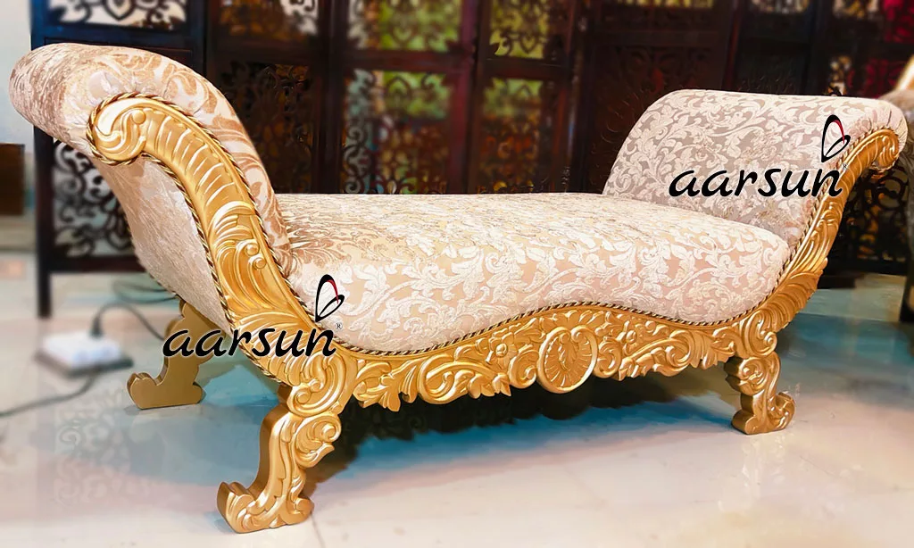 Handcrafted Golden Settee in Teak Wood YT-336ST view 4