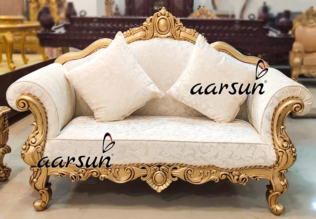 Handcrafted Sofa Set in Teak Wood YT-247 view 3