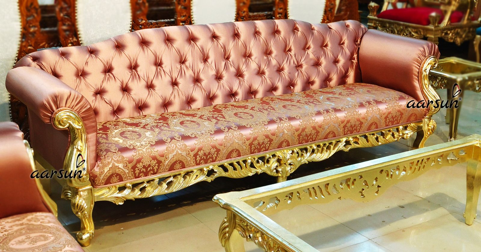Incredible Sofa Set for Royal Living Room, Carved Furniture view 8