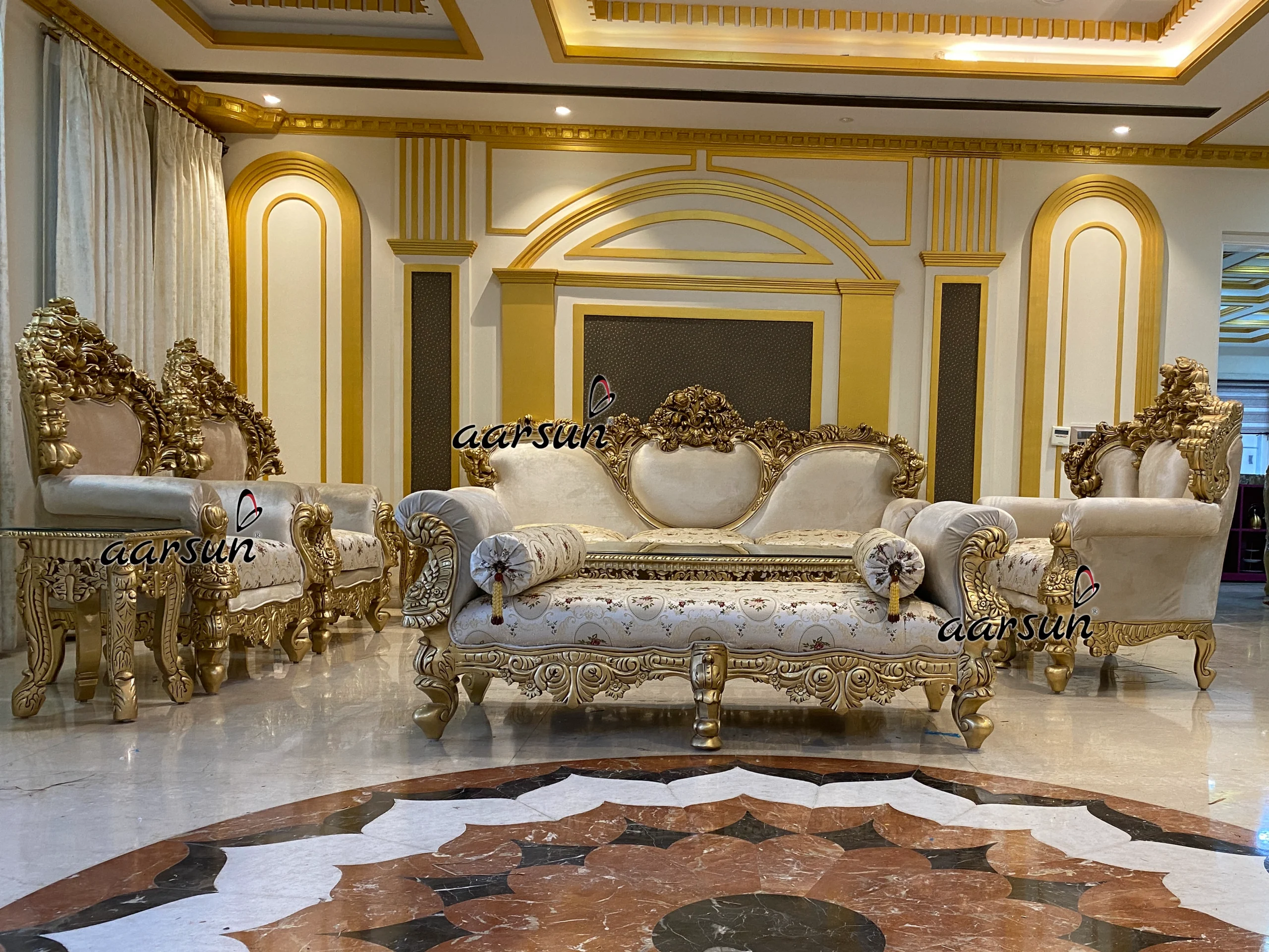 Latest Antique Style Maharaja Sofa Set