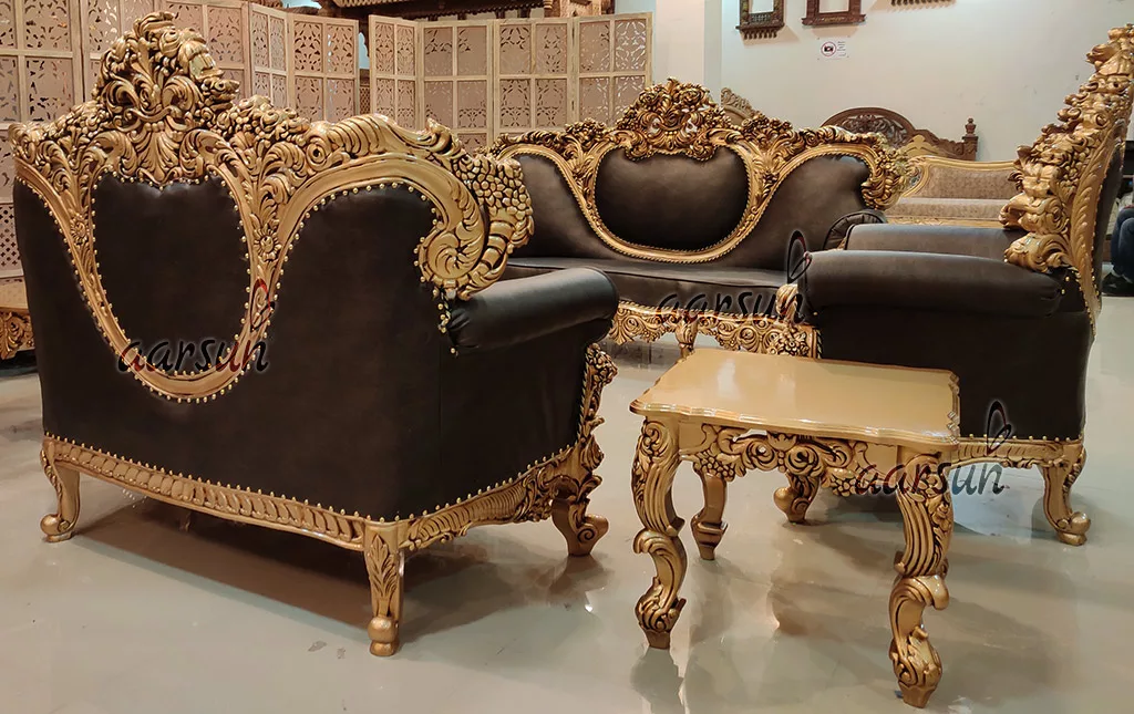 Luxurious Brown Leatherette Sofa Set YT-175 view 3