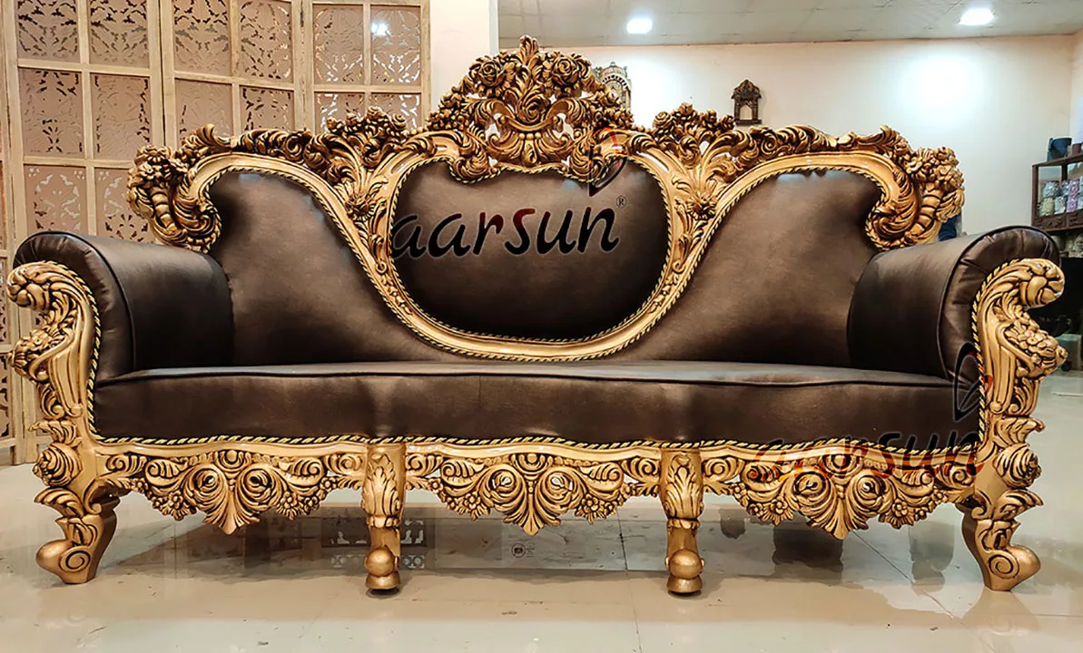 Luxurious Brown Leatherette Sofa Set YT-175 view 4