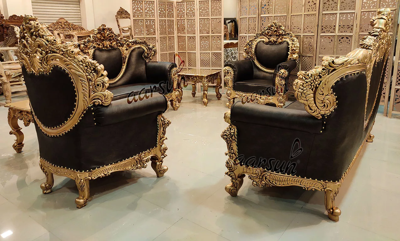 Luxurious Brown Leatherette Sofa Set YT-175 view 5