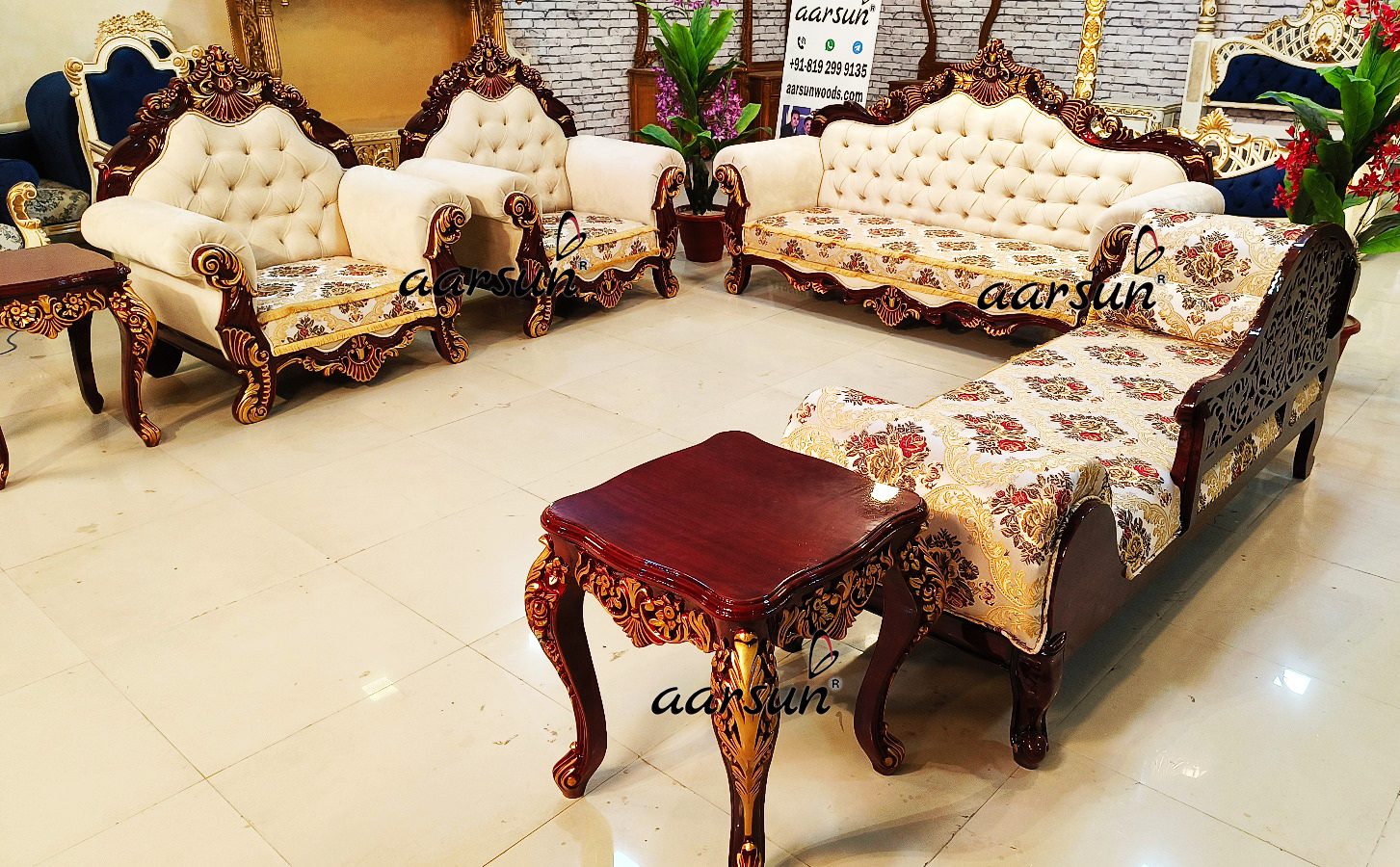 Luxurious Wooden Sofa Set NT-29 view 5