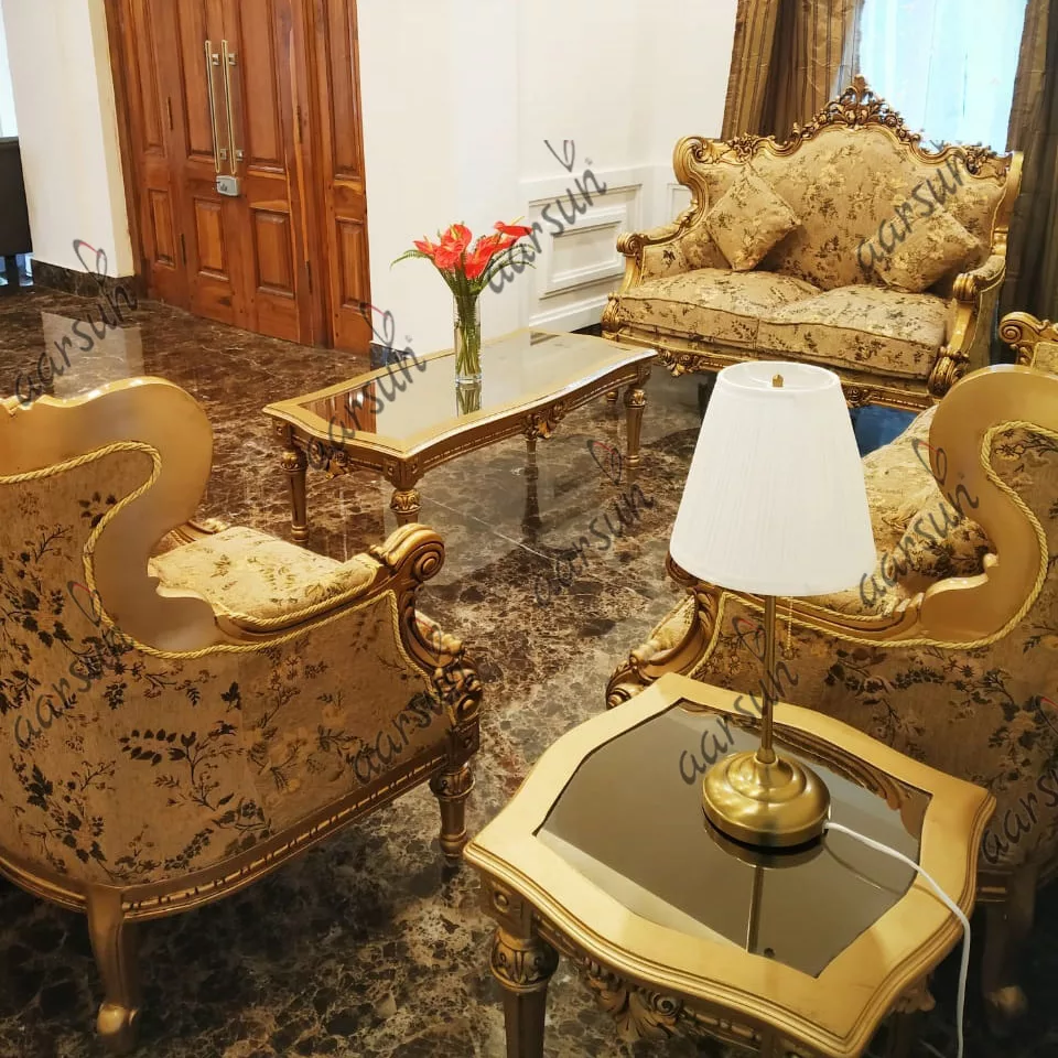 Luxurious Wooden Sofa Set for Living Room YT-96 view 3