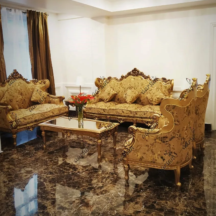 Luxurious Wooden Sofa Set for Living Room YT-96