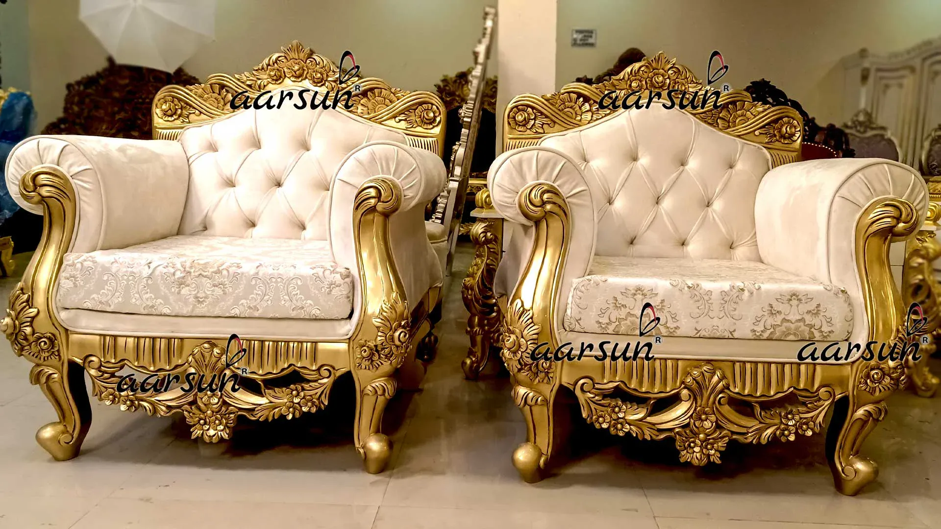 Luxury Golden Sofa Set YT-740 view 3