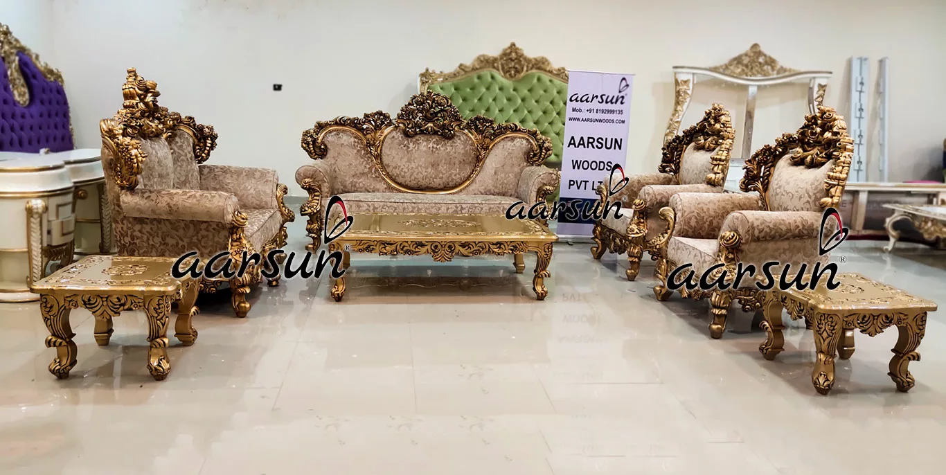 Luxury Sofa Set in Gold Finish YT-292(A) view 10