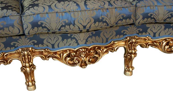 Luxury Sofa Set teak wood in gold finish SF-0003 view 7