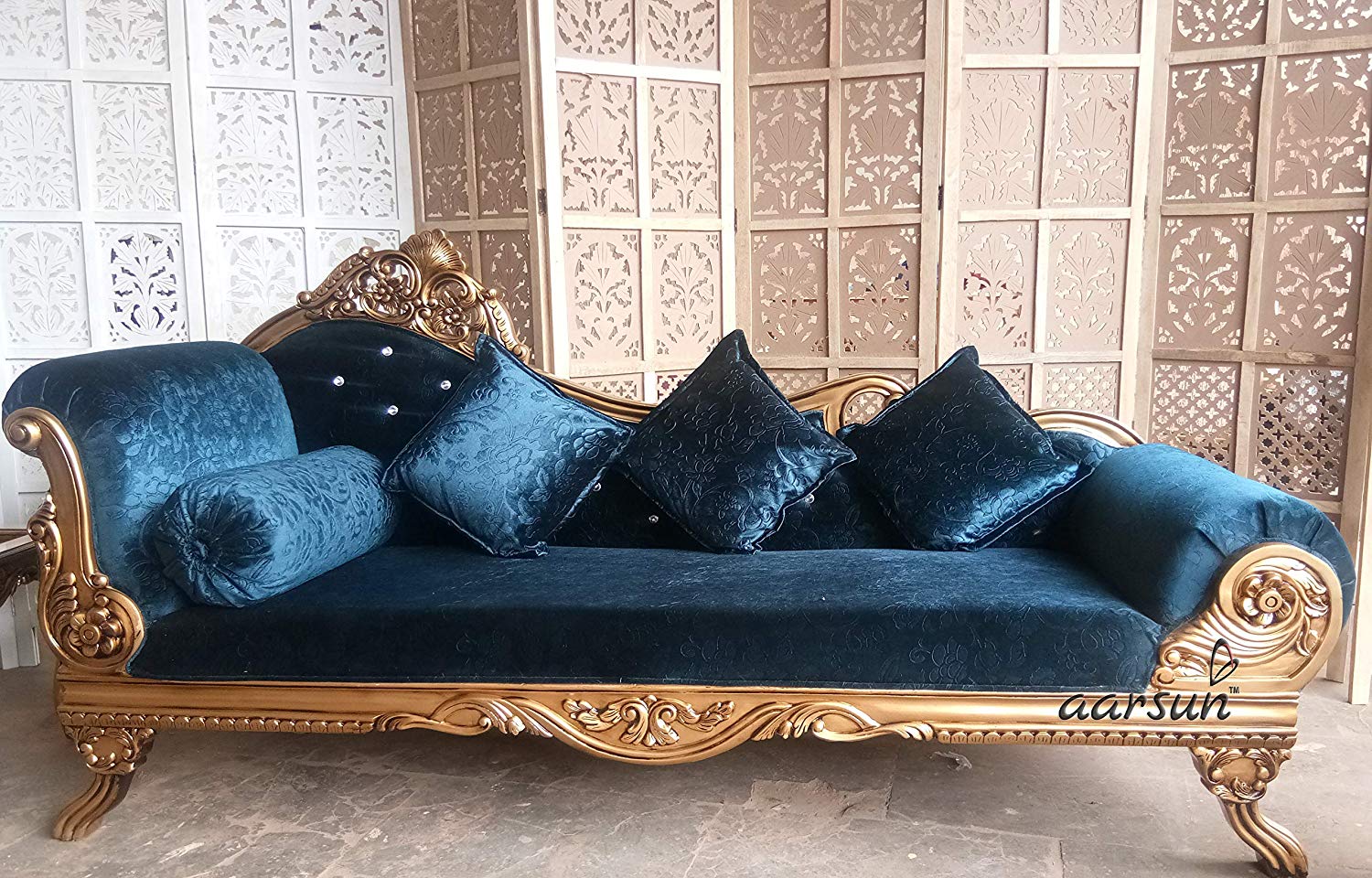 Luxury Teak Sofa Set Living Room Furniture YT-63 view 3