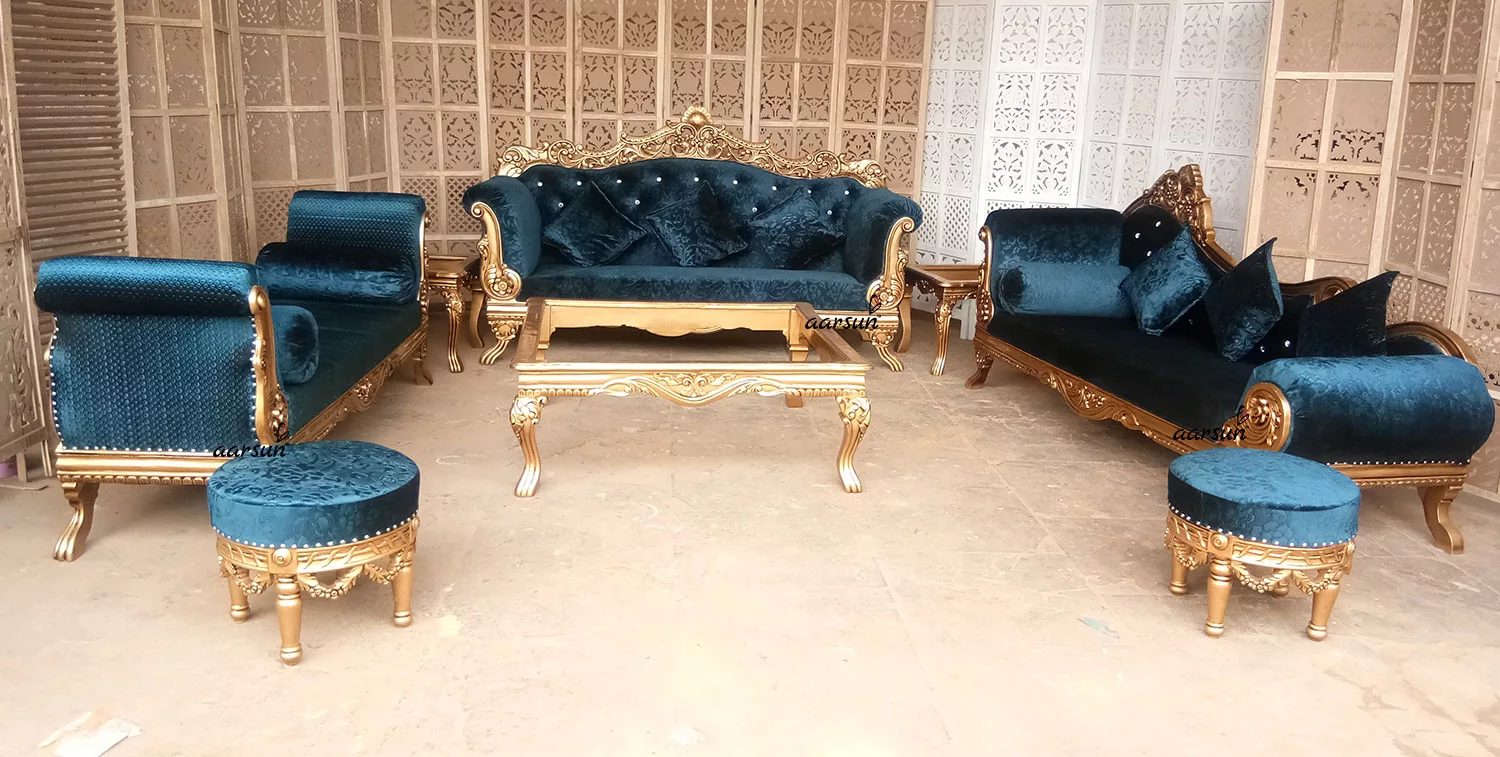 Luxury Teak Sofa Set Living Room Furniture YT-63 view 7