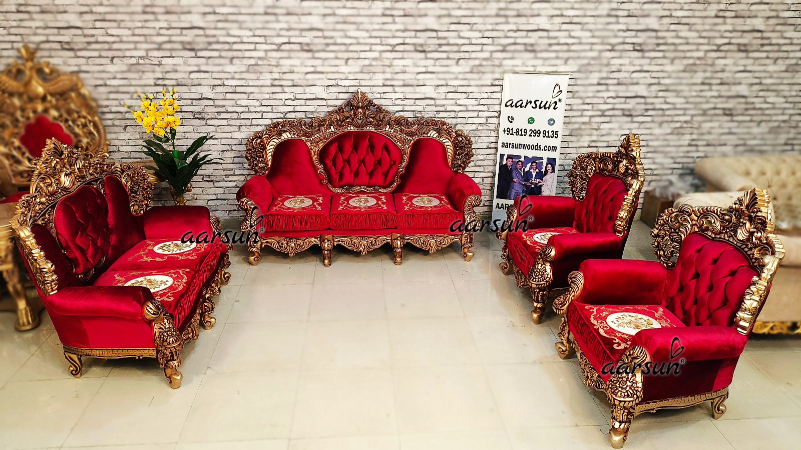 Maharaja Deluxe Sofa Set view 7