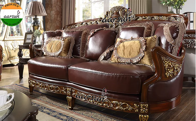 Maharaja Luxury Hand Carved Sofa Set LUXSF-005 view 4