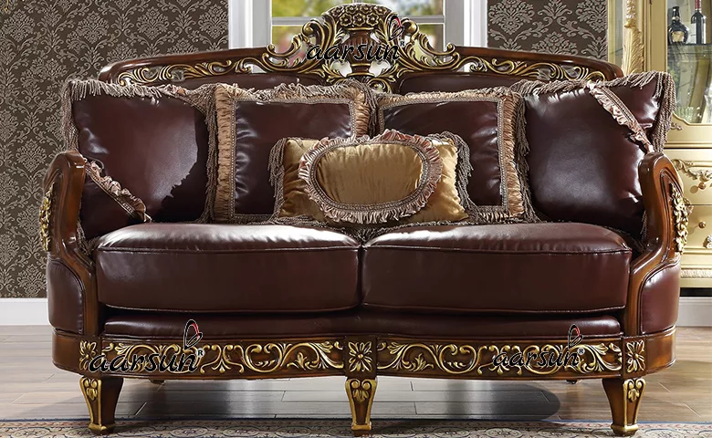 Maharaja Luxury Hand Carved Sofa Set LUXSF-005 view 5
