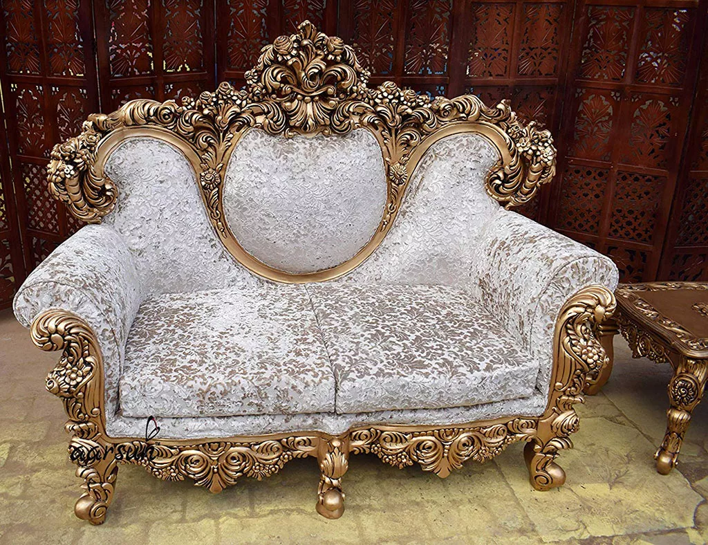 Maharaja Sofa Set 7 Seater Teak Wood YT-51 view 9
