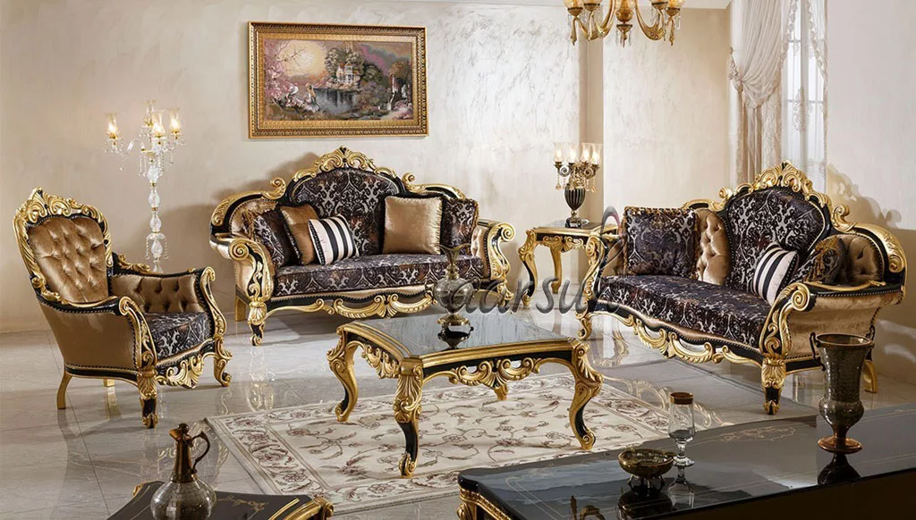 Mushtan Wooden Sofa Set (3+3+1) SF-0010