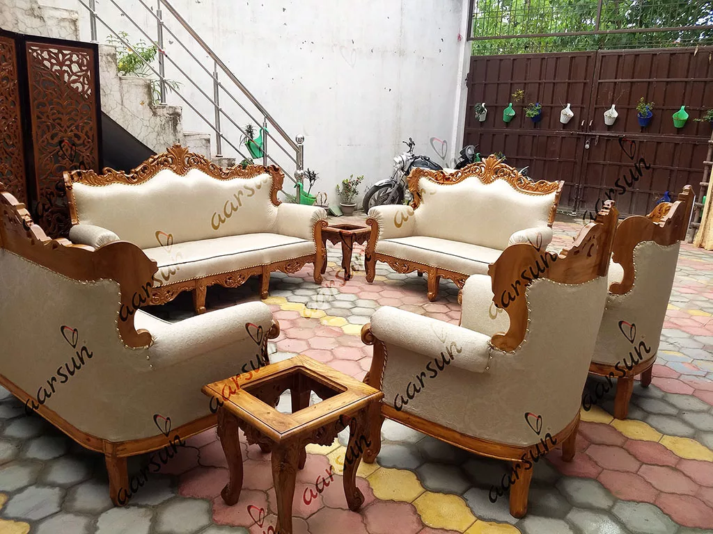 Natural Polish Sofa Set for Living Room YT-132 view 3
